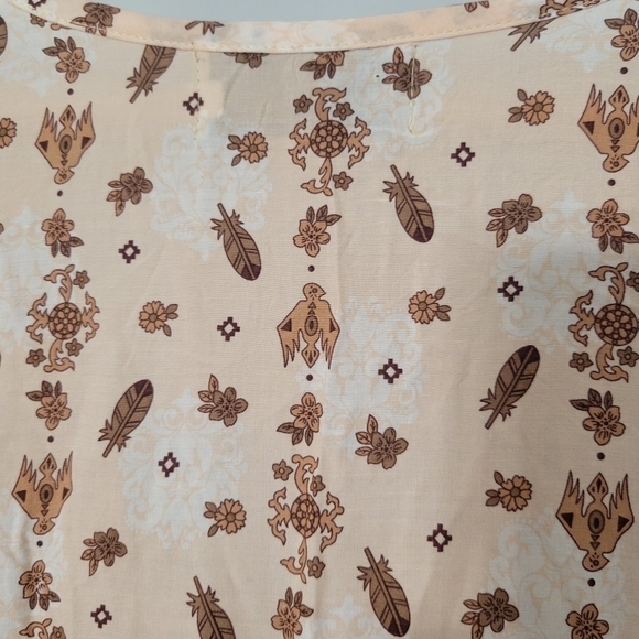 The Fox and The Mermaid Boho Southwestern Print Ximena Dress in Coconut - Picture 13 of 16